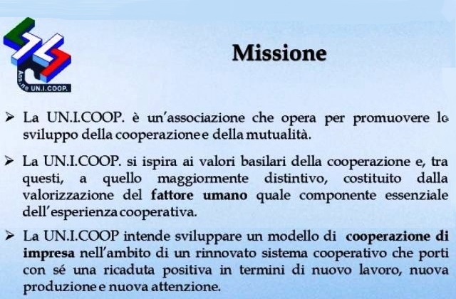 Un.I.Coop. - Corso di formazione per operatori del Movimento Cooperativo 2020